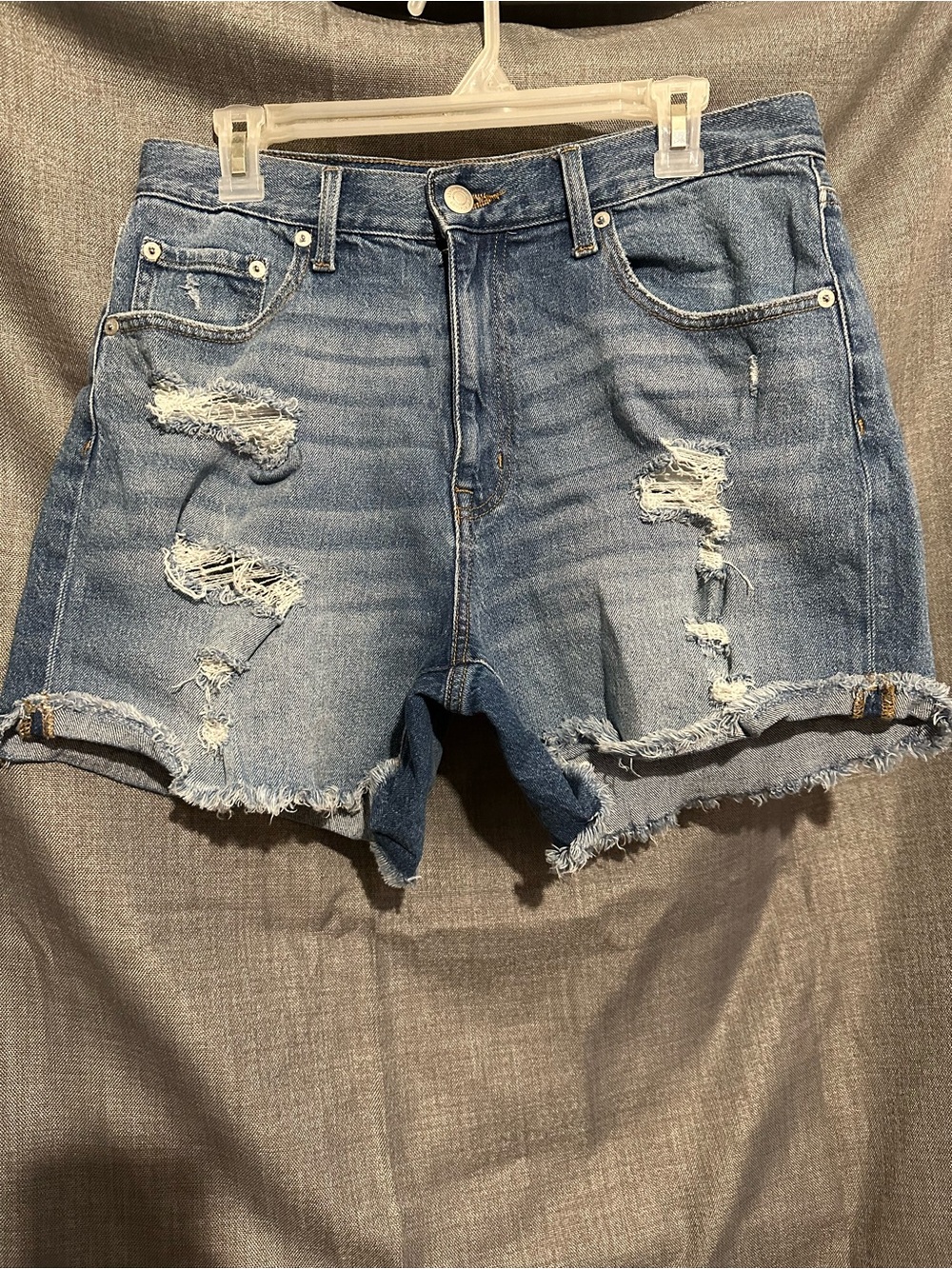 Aeropostale Distressed Light Blue Denim Cutoff Shorts